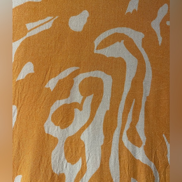 Monki Orange Doodle Print Oversized Shirt Dress - Picture 8 of 10